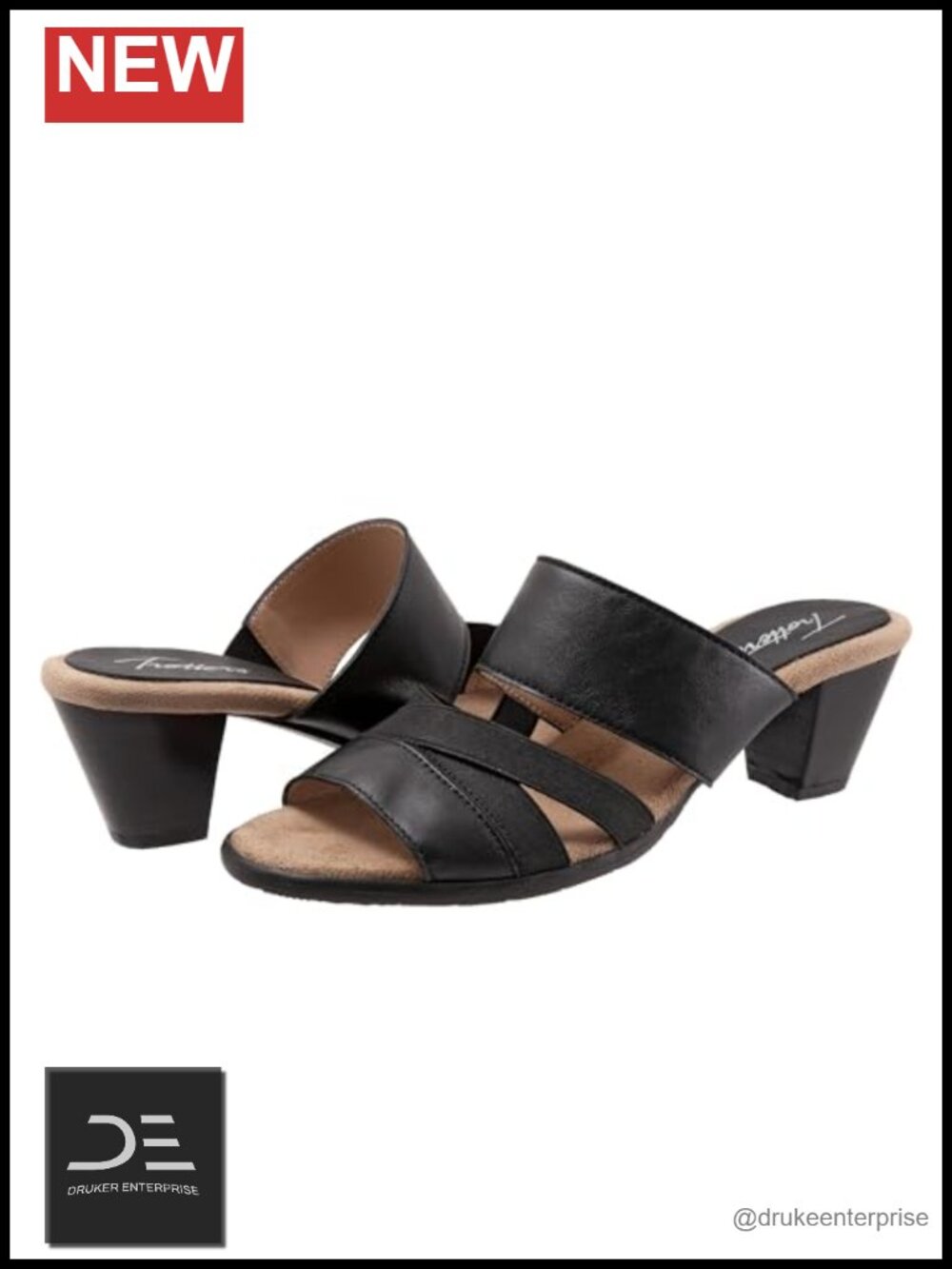 Trotters Maxine Nappa Leather Heeled Sandals Open Toe Ankle Strap